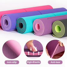 Laden Sie das Bild in den Galerie-Viewer, yoga double layer mat with position line