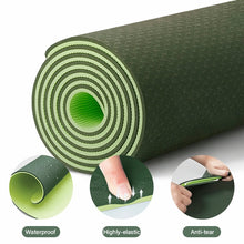 Laden Sie das Bild in den Galerie-Viewer, yoga double layer mat with position line