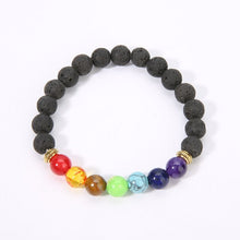 Load image into Gallery viewer, 7 chakra yoga bracelet