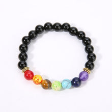 Load image into Gallery viewer, 7 chakra yoga bracelet