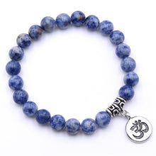 Laden Sie das Bild in den Galerie-Viewer, yoga chakra bracelet with om symbol