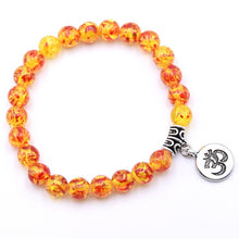 Laden Sie das Bild in den Galerie-Viewer, yoga chakra bracelet with om symbol