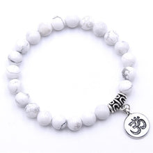 Laden Sie das Bild in den Galerie-Viewer, yoga chakra bracelet with om symbol