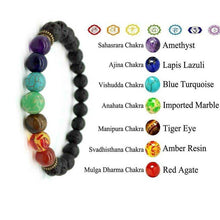 Load image into Gallery viewer, 7 chakra yoga bracelet
